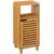 Dulap baza 5Five Sicela cu rafturi, bambus si MDF, 33x28x80 cm, natur