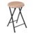 Taburet pliabil 5Five cu sezut MDF si cadru metalic, 30×46 cm, bej