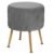 Taburet Atmosphera Solaro rotund cu baza aurie, 35×41 cm, gri