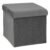 Taburet pliabil 5Five patrat cu spatiu de depozitare, MDF, 31x31x31 cm, gri