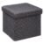 Taburet pliabil 5Five patrat cu spatiu de depozitare, MDF, 31x31x31 cm, gri inchis