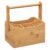 Organizator tacamuri si servetele 5Five Bamboo cu maner, bambus, 24x14x24 cm, natur