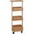 Etajera 5Five pentru spatii inguste, pe roti, 3 niveluri, bambus, 33x18x89 cm, natur