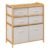 Etajera dubla 5Five Tidy Box, 6 compartimente, 66x33x78 cm, natur