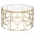 Masa cafea Atmosphera Artifice rotunda, sticla si metal, 71×41 cm, auriu