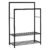 Suport haine 5Five Strongy cu bara dubla si roti, otel, 117x50x170 cm, negru