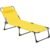 Sezlong 5Five Beach Chair, cadru metalic, pliere compacta, 173x56x27 cm, galben