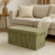 Taburet dublu pliabil Atmosphera Arum din material tip catifea raiat, 76x38x38 cm, verde kaki