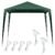 Pavilion gradina 250x250x255 cm, structura metalica cu 4 picioare, acoperis PE 90g/mp, verde