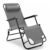 Sezlong pliabil cu pozitie orizontala, tetiera reglabila, cadru metalic, 153x60x88 cm, gri