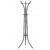 Cuier hol metalic 170 cm, design minimalist, negru