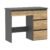 Birou calculator Beta 3 cu 4 sertare, 94x43x75 cm, finisaj antracit/craft