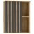Dulap suspendat 60x37x80 cm cu 1 usa si rafturi, stil loft, finisaj craft/negru