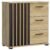 Comoda Montana 80 cu 3 sertare si 1 usa, 81x37x80 cm, negru si stejar craft