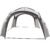 Pavilion gradina 350x350x230 cm, structura fibra de sticla, acoperis poliester impermeabil, gri cu alb