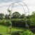 Pergola gradina pentru plante cataratoare cu ancore montaj, structura otel, 140x38x240 cm, verde