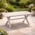 Masa pentru gradina, cadru aluminiu, blat polywood cu aspect de lemn, 180x100x75 cm, bej