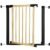 Poarta de siguranta Safety Gate pentru scari, ajustabila, din lemn cu structura otel, 75-82cm, negru maro