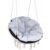 Scaun rotund Sersimo tip leagan suspendat cu perna Super Confort Plus, casa sau gradina, bej