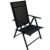 Scaun metalic de gradina, pliant, cu spatar reglabil, din otel, 60x58x100cm, negru