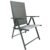 Scaun metalic de gradina, pliant, cu spatar reglabil, din otel, 60x58x100cm, gri
