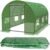 Folie armata pentru sera gradina 400×250 cm, verde, PE 140g/m², UV4, cu ferestre si usa cu fermoar