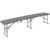 Banca pliabila, imitatie lemn, HDPE si otel, 183x28x43 cm, gri inchis