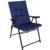 Scaun pliabil de gradina cu perna, structura metalica, 59x66x90 cm, albastru