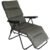 Scaun de gradina cu perna, reglaj pe pozitii, cadru metalic pliabil, 57x83x106 cm, gri