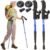 Set 2 bastoane „Nordic Walking” model GOTA, cu sistem Anti-Soc, lungime 63cm – 135cm, culoare albastra