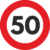 Autocolant Sticker „Limita Viteza” Reflectorizant – 50km/h