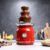 Fantana de ciocolata, Cecotec Fun Chocolicious, 90W, design retro,3 niveluri, Capacitate 700ml, Inox