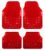 Covorase Auto Universale, model Diamond, culoare Crom Rosu