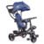 Tricicleta 3in1 105x52x94 cm, cu sezut rotativ 360°, roti fara aer, copertina reglabila, bleumarin