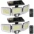 Set 2 Lampi solare de perete MustWin UT88268, 2500lm, LED, 216 leduri, Telecomanda, 3 moduri, senzor de miscare