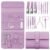 Set Manichiura si Pedichiura 16-in-1 cu plic din piele ecologica, model „MANI-CUT PINK”, culoare Roz