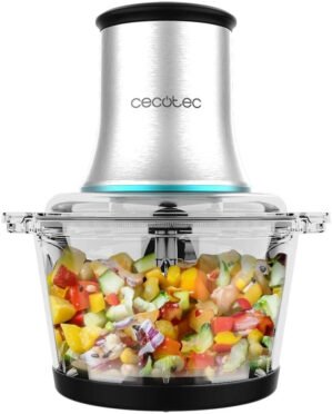 Tocator Cecotec ChopBeat 2000, 500W, 4 lame inox, Vas 500g, 2 viteze