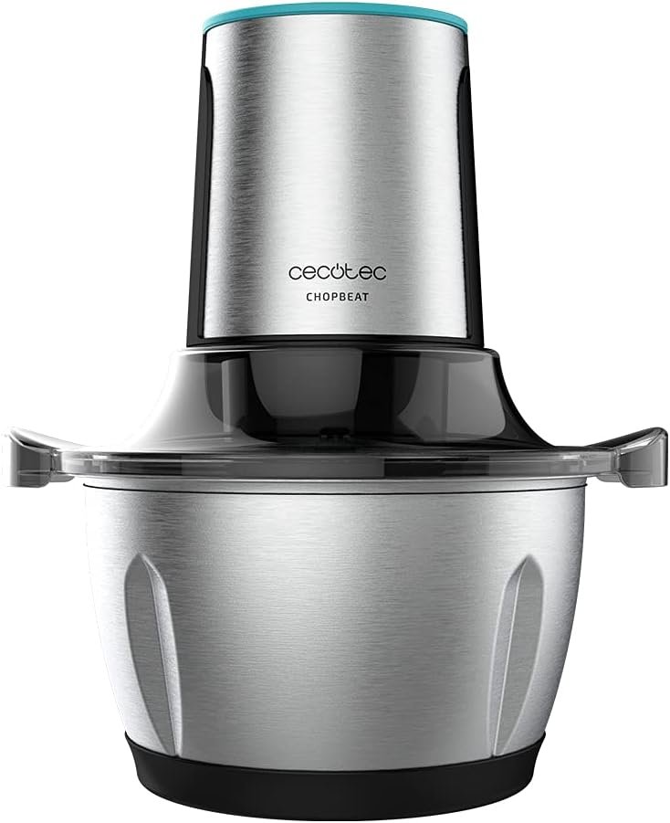 tocator cecotec chopbeat 1500 titanblack, 600w, 1.5 l, lame titan, vas inox, 2 viteze 1 Tocator Cecotec ChopBeat 1500 TitanBlack, 600W, 1.5 l, Lame titan, Vas Inox, 2 viteze
