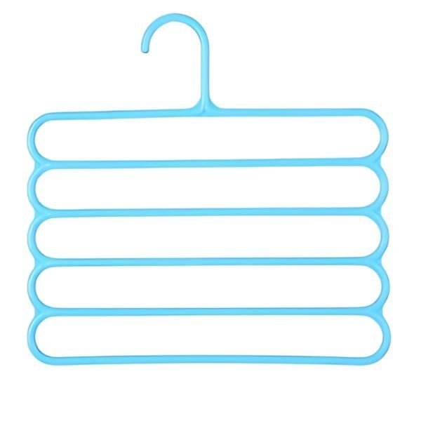 Umeras Mercaton din Plastic, Antiderapant si Multifunctional pentru Organizarea Hainelor, cu 5 Pozitii, 31×31 cm, Albastru