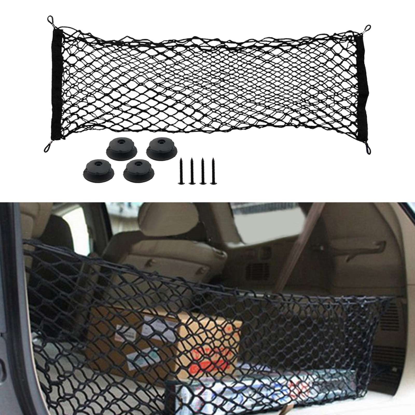 plasa de bagaje elastica cu buzunar si suporti de montaj, dimensiune 100 x 40 cm 5 Plasa de bagaje elastica cu buzunar si suporti de montaj, dimensiune 100 x 40 cm - imagine 5