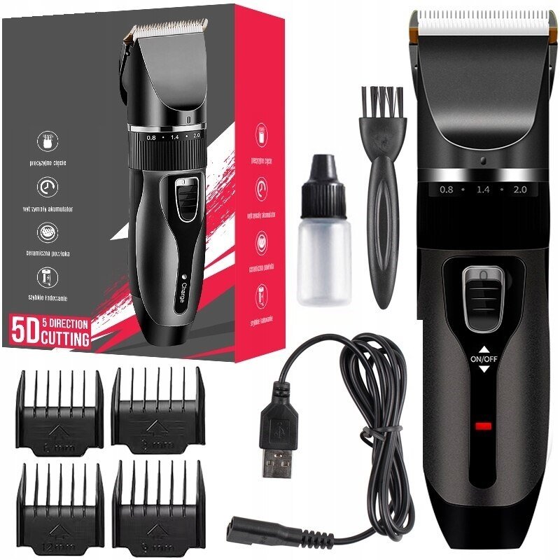 Aparat de tuns profesional pentru cani cu acumulator, lama titan + ceramica, incarcare USB, culoare Neagra, model AVX-WT-BLACK-T10 3 Aparat de tuns profesional pentru cani cu acumulator, lama titan + ceramica, incarcare USB, culoare Neagra, model AVX-WT-BLACK-T10 - imagine 3